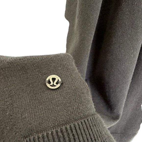 Lululemon Womens Free To Coast Wrap One Size Black Shawl Cotton Silk Blend - Picture 4 of 5